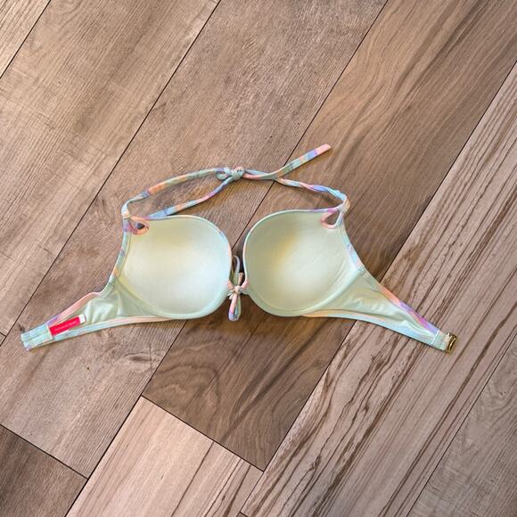 Victoria’s Secret bombshell bikini top sunset teal purple orange southwest s 36D - Picture 3 of 7